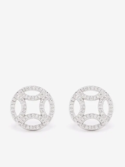Loyal.e Paris 18kt gerecycled witgouden Perpétuel.le oorbellen met diamant