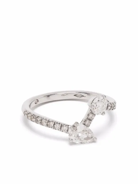 Loyal.e Paris 18kt recycled white gold Toi+Moi diamond ring