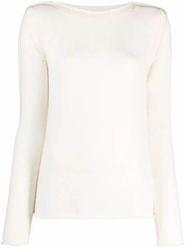 White cashmere jumper Clearance
