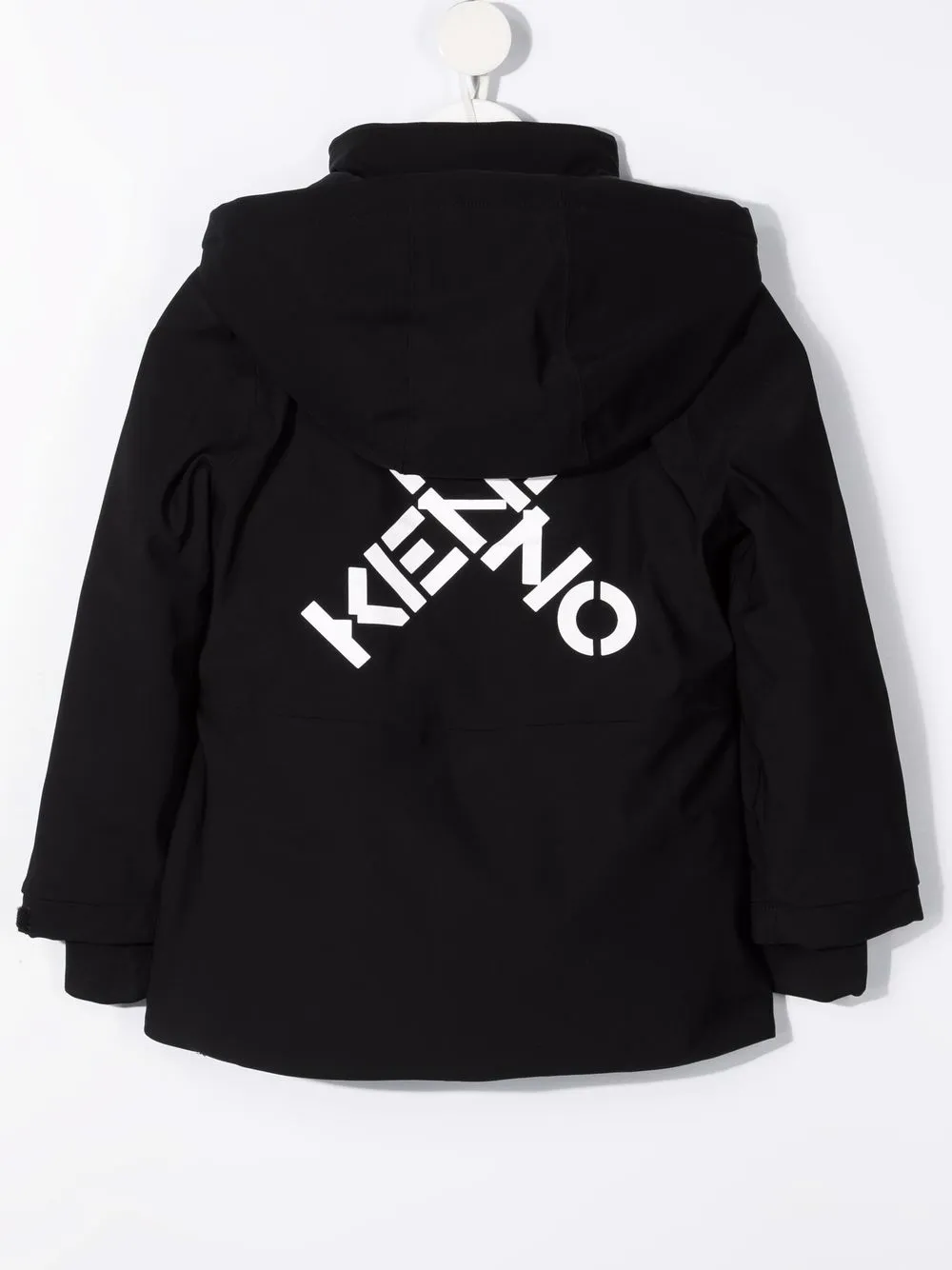 фото Kenzo kids пальто с капюшоном и логотипом
