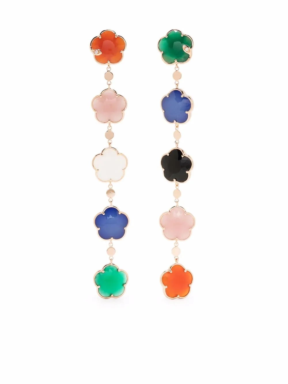 

Pasquale Bruni 18kt rose gold Petit Joli multi-stone drop earrings - Pink