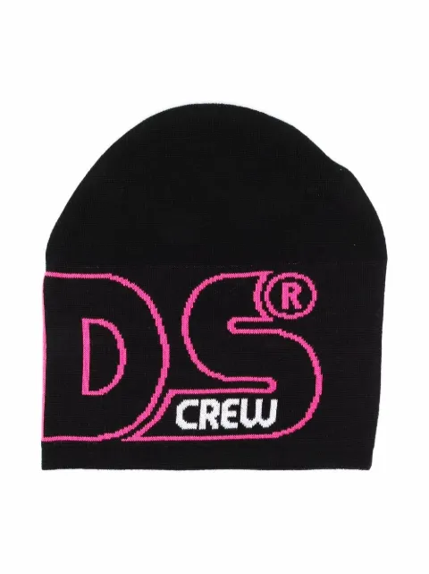 Gcds Kids logo knit beanie