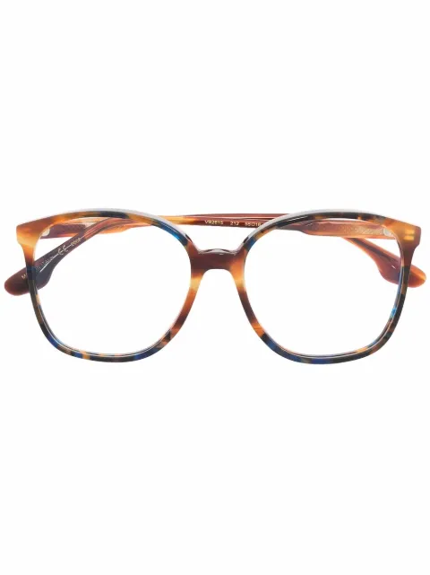 Victoria Beckham Eyewear tortoiseshell-effect square-frame glasses