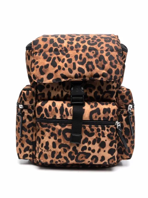 Dolce & Gabbana Kids leopard print backpack