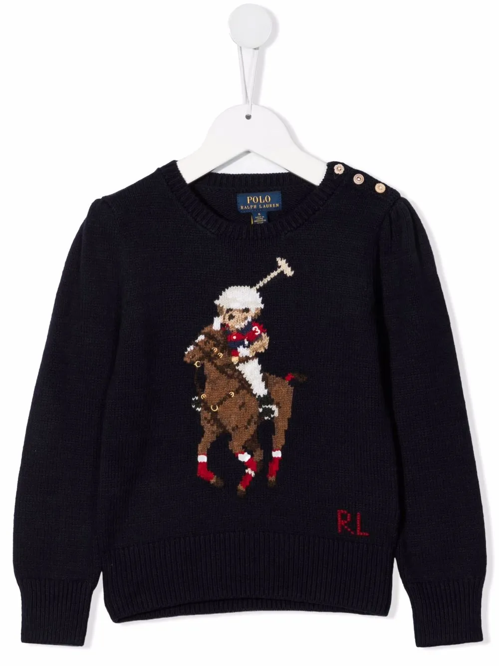 

Ralph Lauren Kids Polo Pony intarsia jumper - Blue