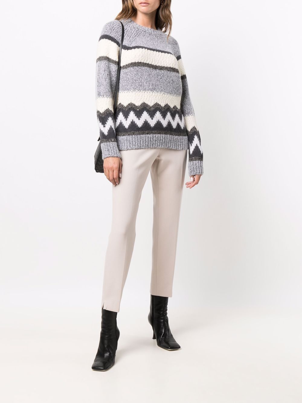 фото Peserico stripe patterned jumper