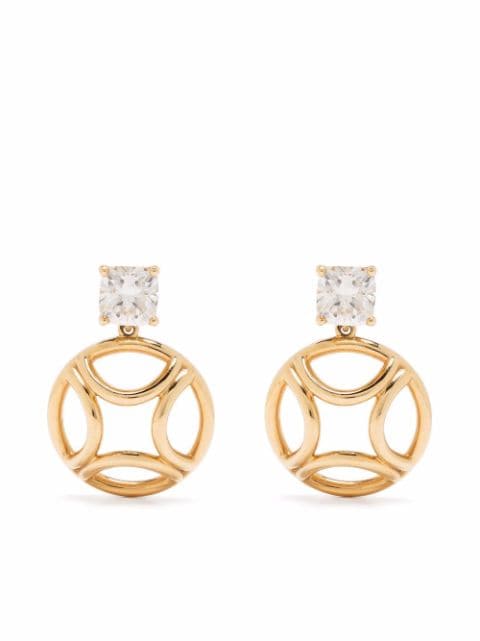 Loyal.e Paris boucles d'oreilles pendantes Perpétuel en or recyclé 18ct ornées de diamants