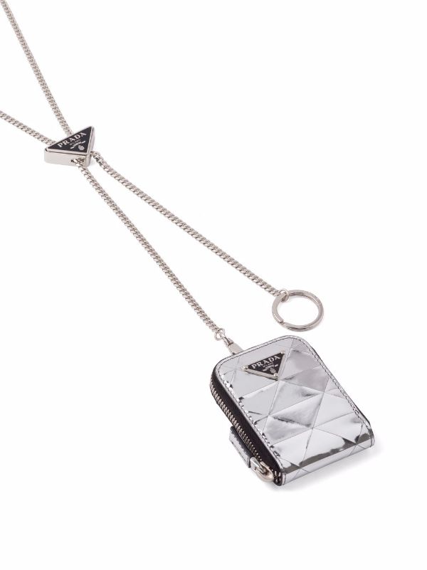 Prada Brushed Leather triangle-panel Pouch - Farfetch