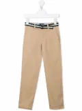 POLO RALPH LAUREN KIDS belted cotton chino trousers - Neutrals