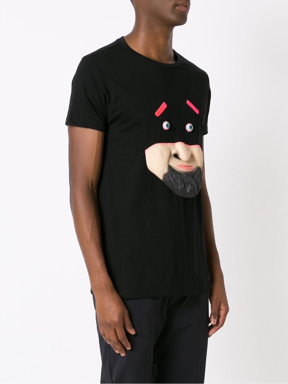 Shop Amir Slama Graphic-print Cotton T-shirt In Schwarz