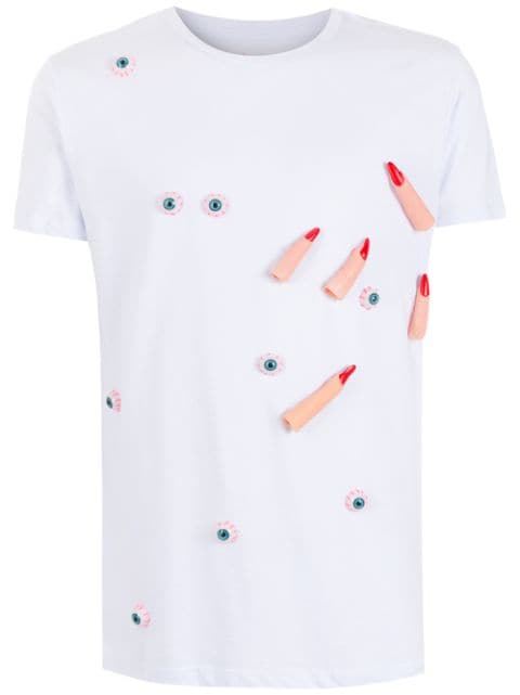 Amir Slama appliqué-detail cotton T-Shirt 