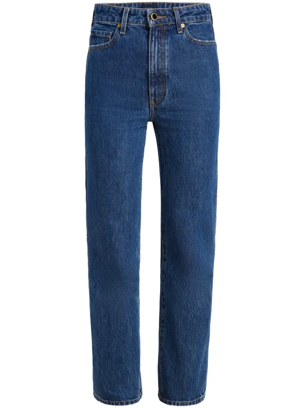 【関税込み】KHAITE ブルー The Abigail Stretch ジーンズ KHAITE: Blue 'The Abigail Stretch' Jeans | SSENSE