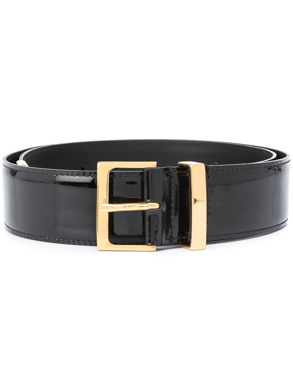 Khaite - Robbi Black Patent Leather Belt