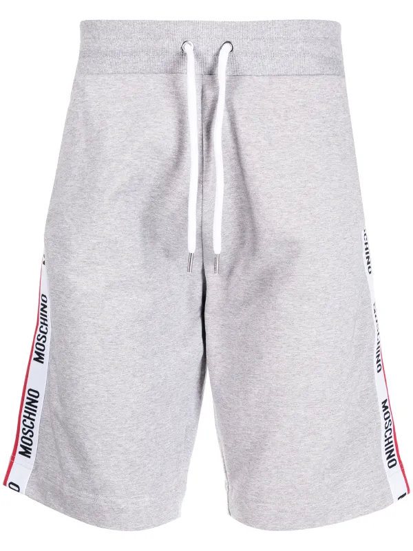 Moschino logo-tape cotton track shorts 