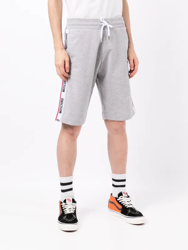 Moschino logo-tape cotton track shorts 