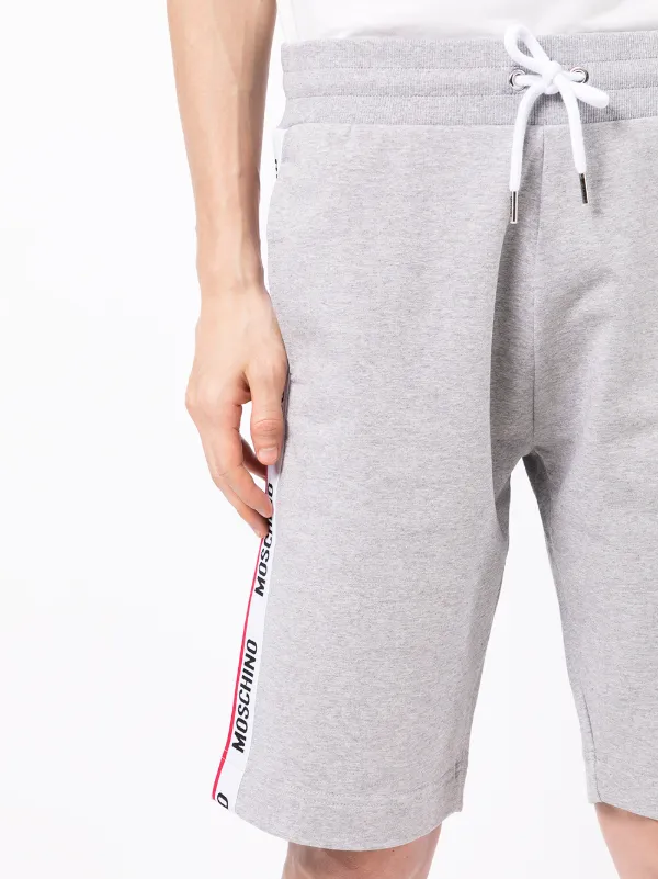 Moschino logo-tape cotton track shorts 