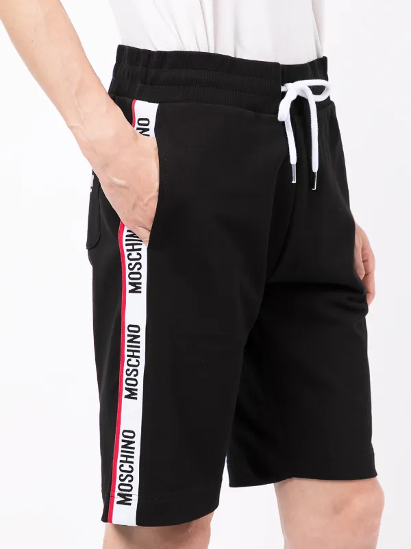Moschino logo-tape cotton track shorts 