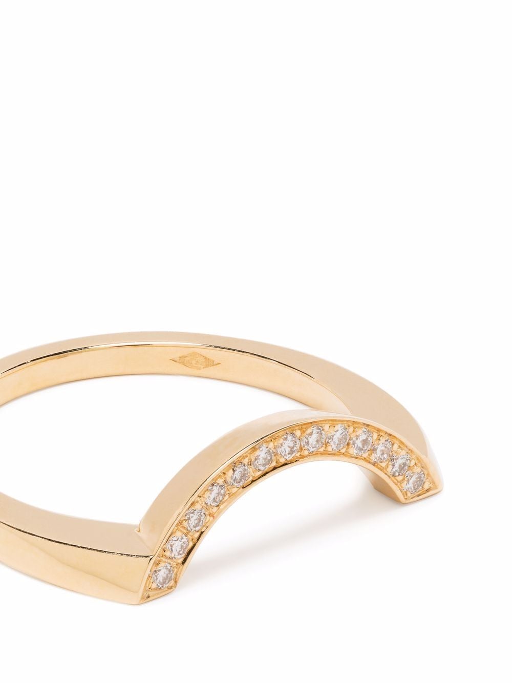 фото Loyal.e paris кольцо intrépide grand arc из желтого золота с бриллиантами