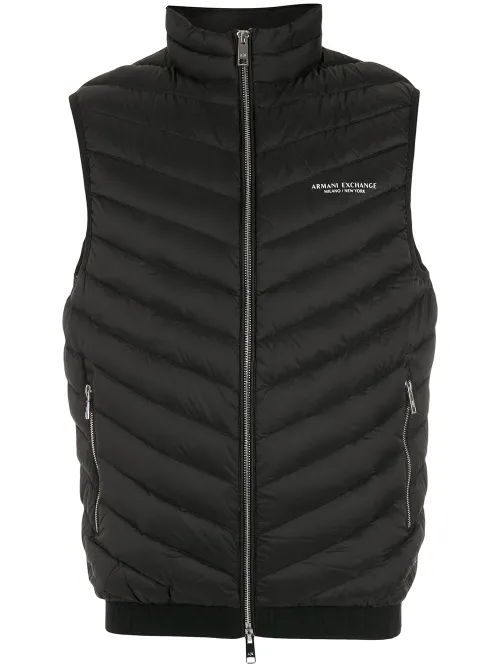 Gilet matelassé à logo - Armani Exchange - Modalova