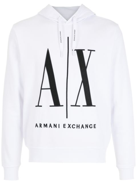 Armani Exchange AX embroidered logo hoodie Men