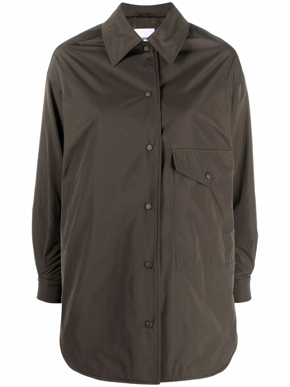 

ASPESI press-stud fastening shirt coat - Green