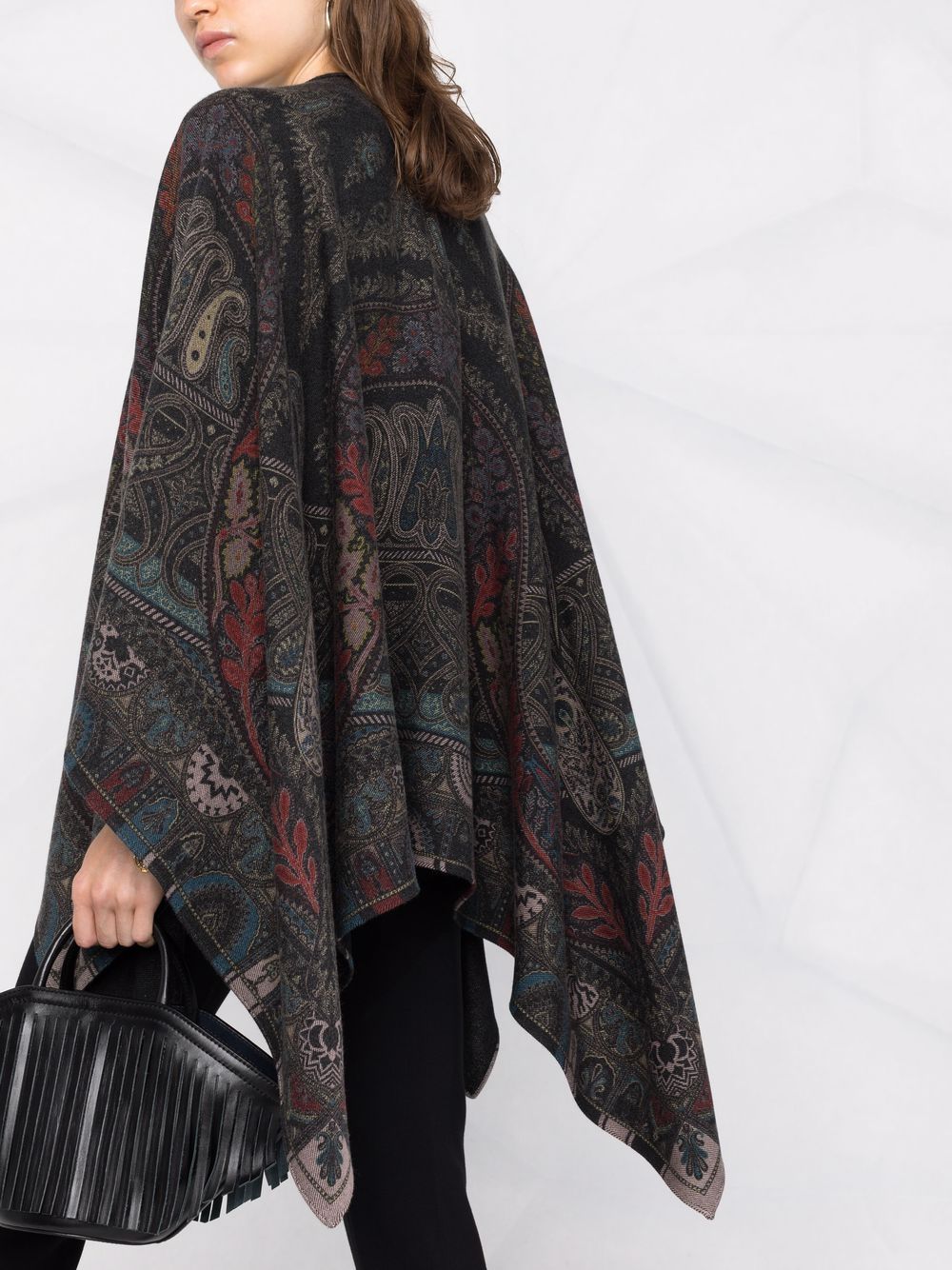 ETRO paisley-print Wool Poncho - Farfetch