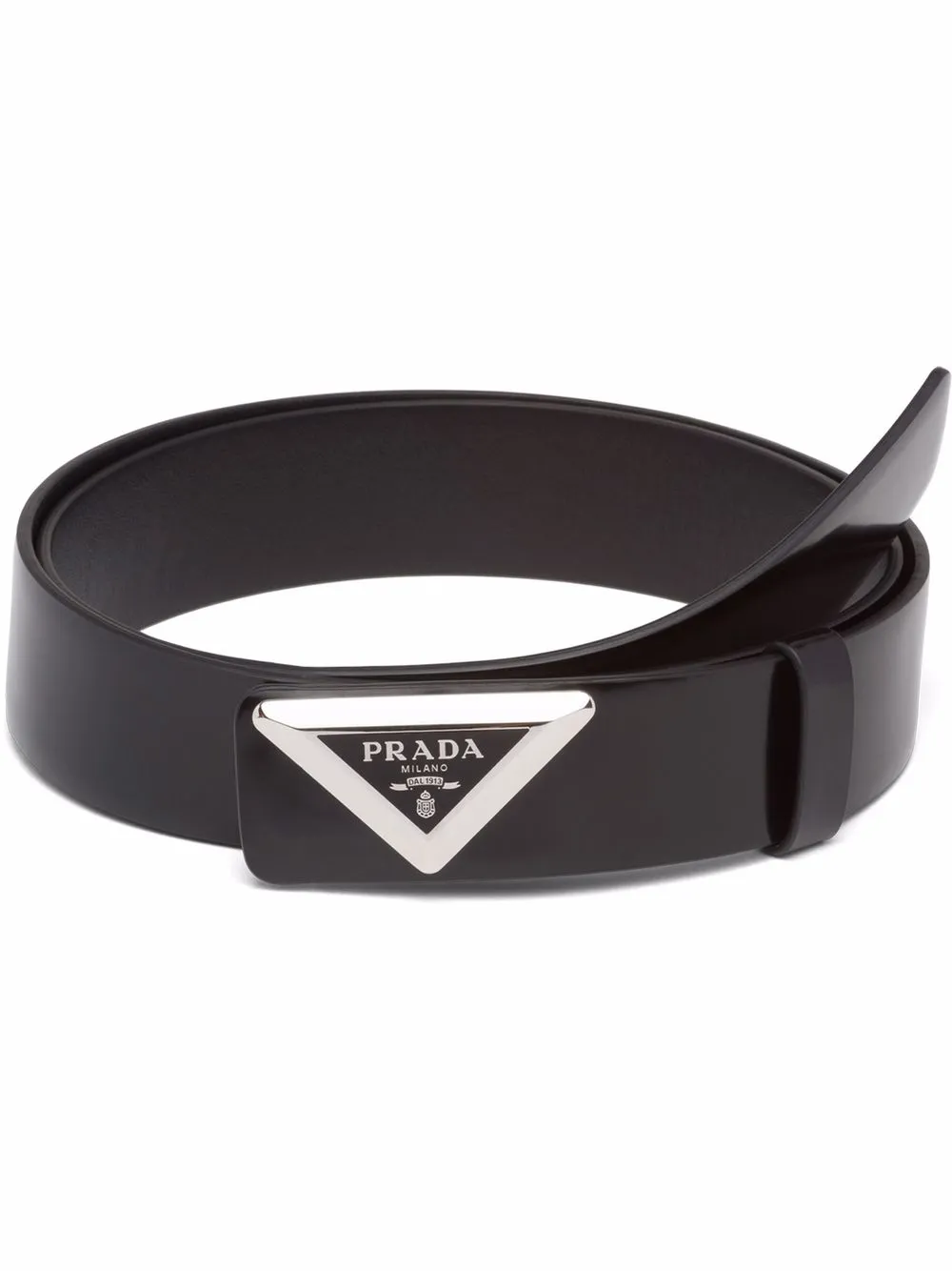 Prada triangle-logo Leather Belt - Farfetch