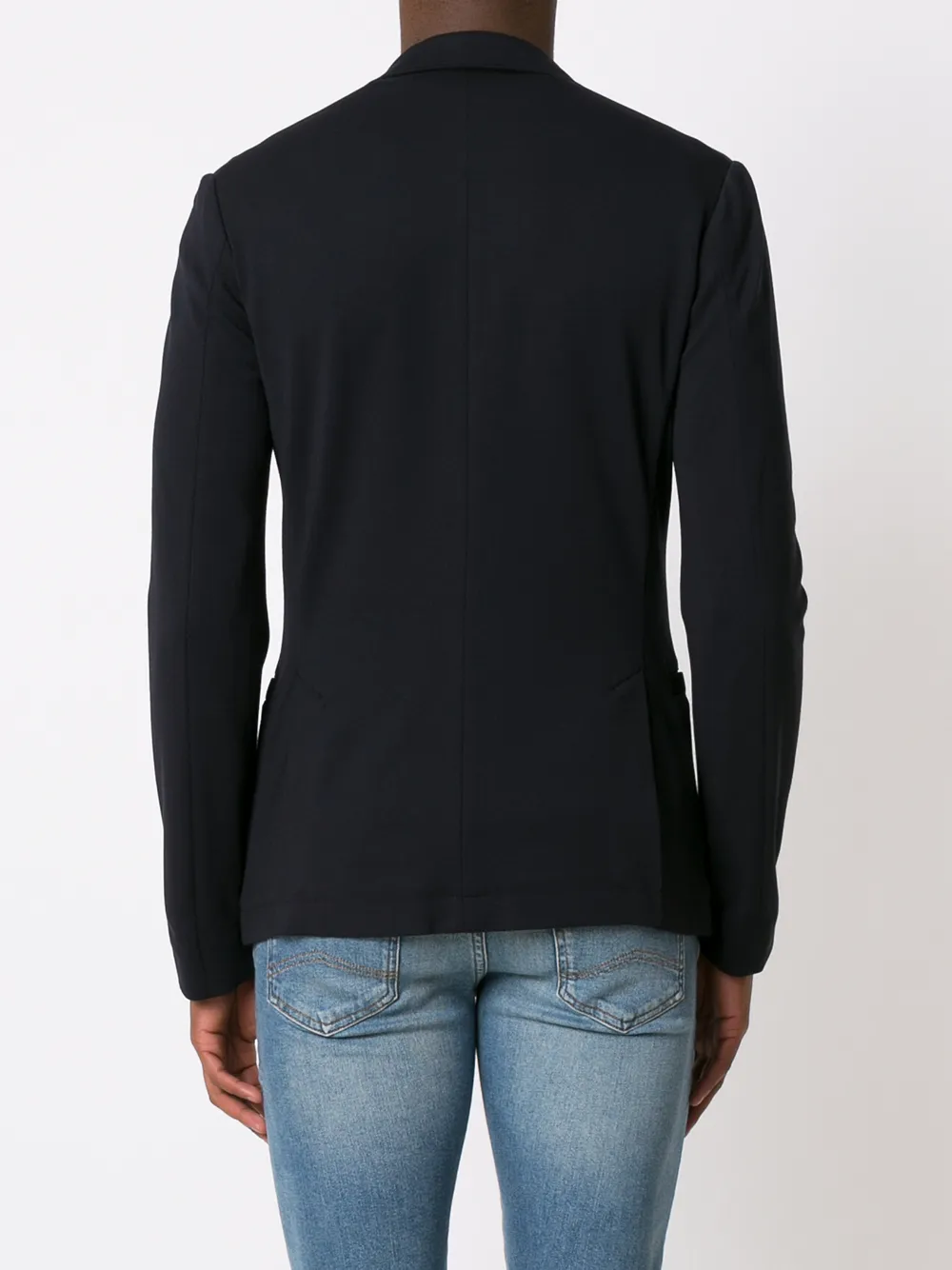 Armani Exchange Single-breasted Blazer In Blue