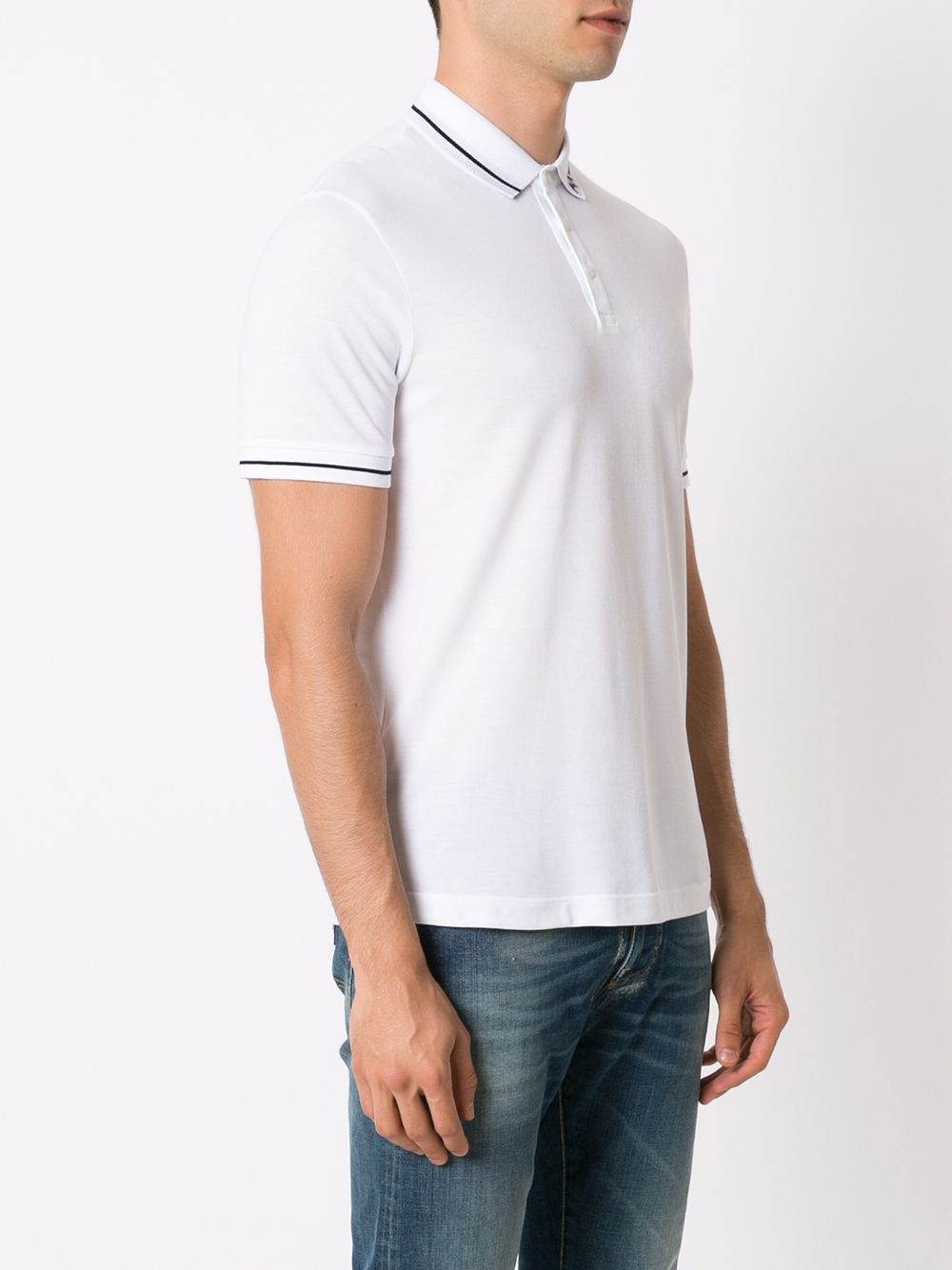 Armani Exchange Logo Stripe Polo Shirt - Farfetch