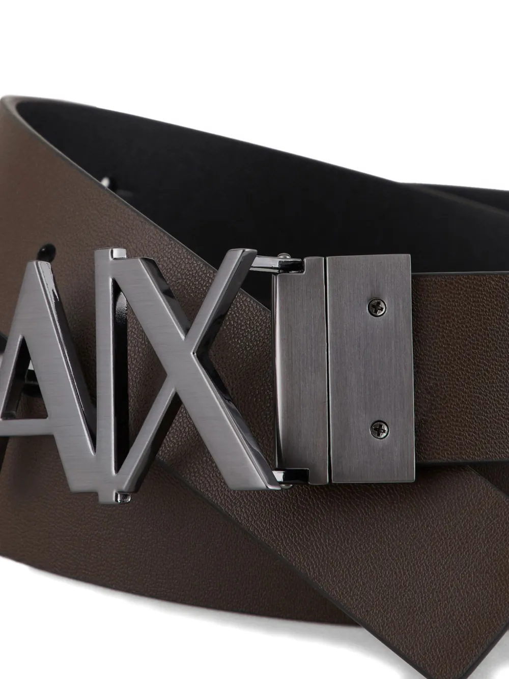  Armani Exchange Logo-buckle Belt - Black 