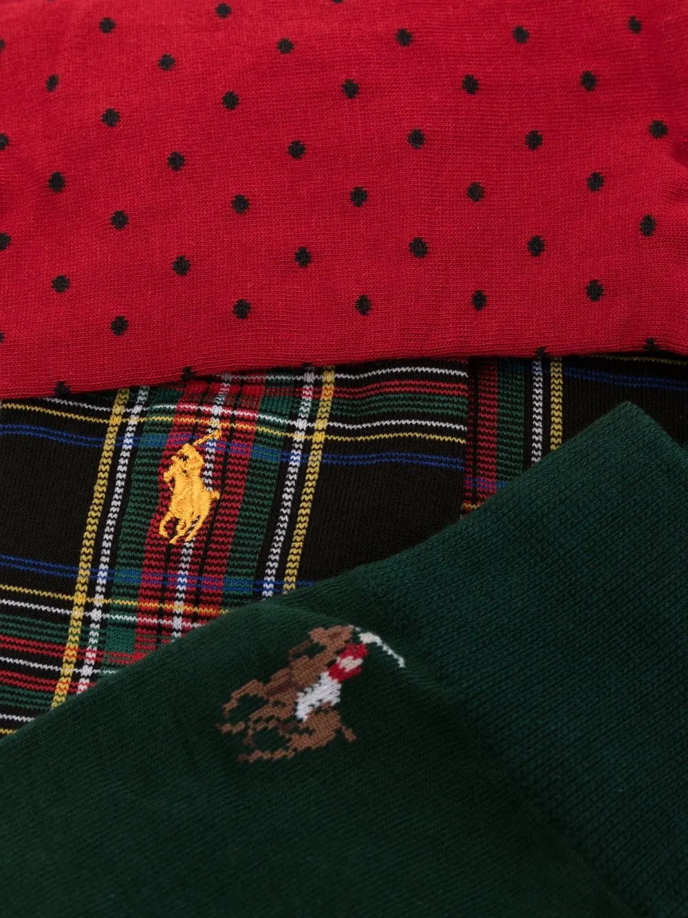 фото Polo ralph lauren комплект из трех пар носков с принтом