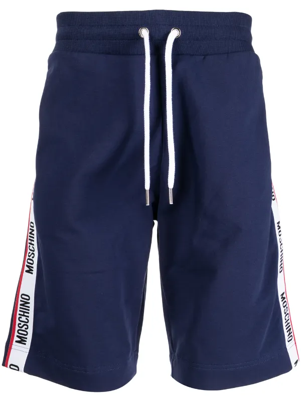 Moschino logo-tape Cotton Track Shorts 