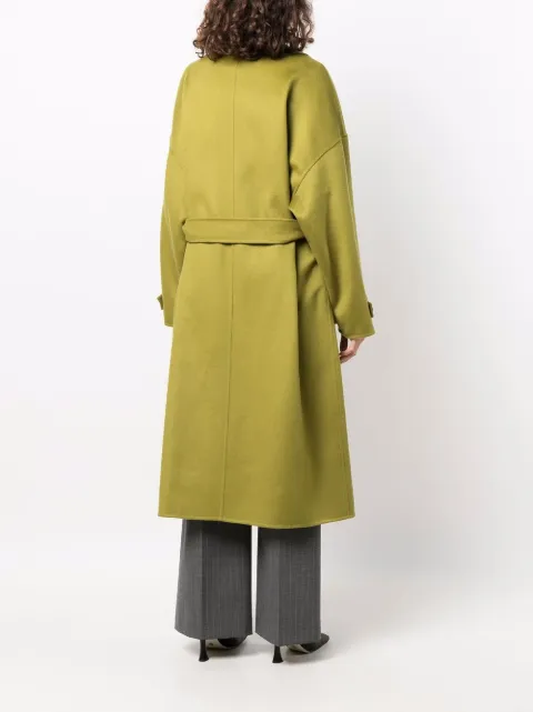 yellow wrap coat
