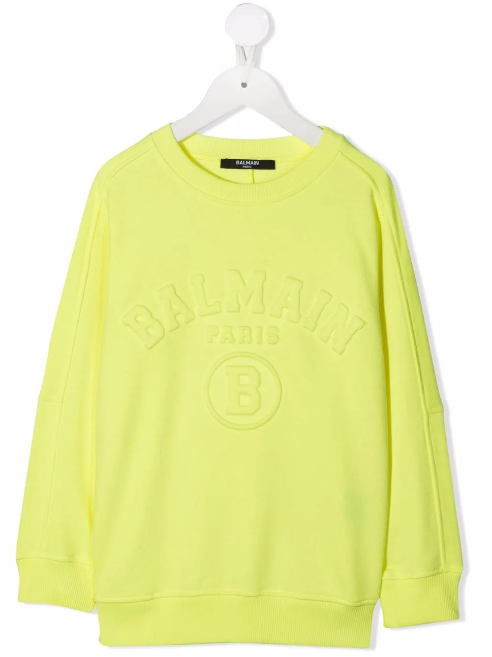 

Balmain Kids sudadera con logo en relieve - Amarillo