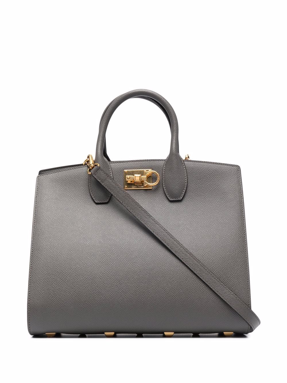 

Ferragamo grained leather tote bag - Grey