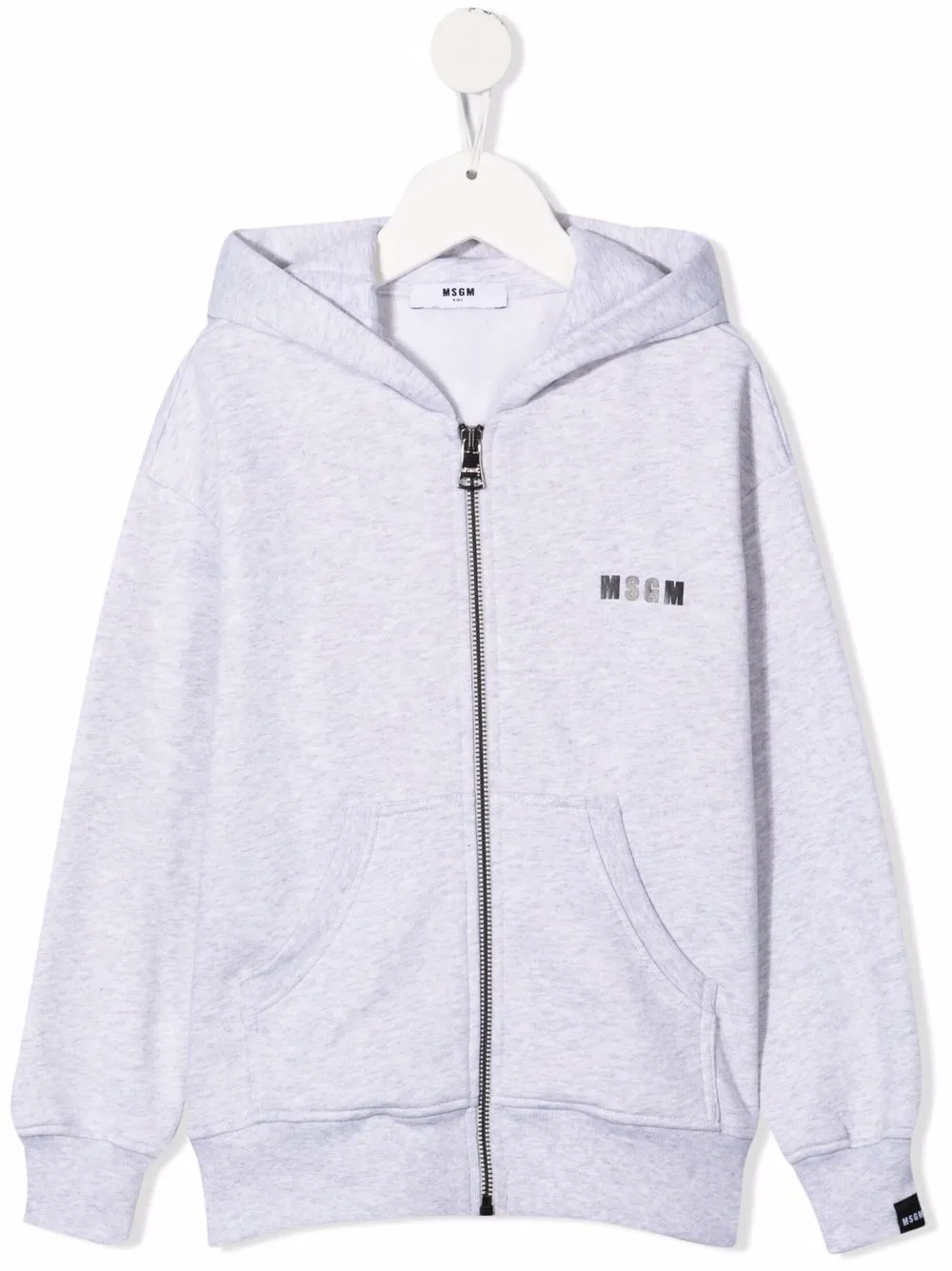 

MSGM Kids hoodie con logo estampado - Gris