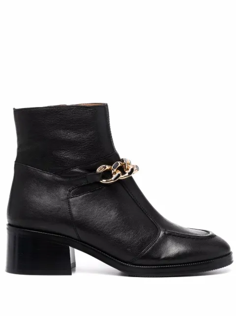 See by Chloé Ankle boot com detalhe de corrente
