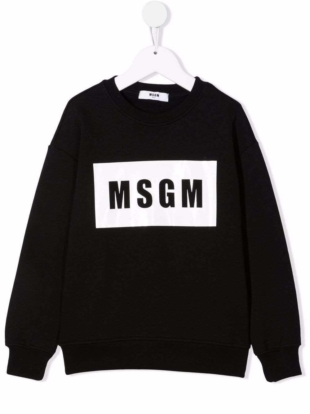 Image 1 of MSGM Kids logo-print cotton sweatshirt