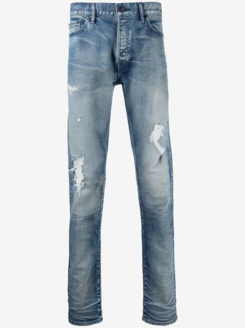 John Elliott mid-rise distressed jeans