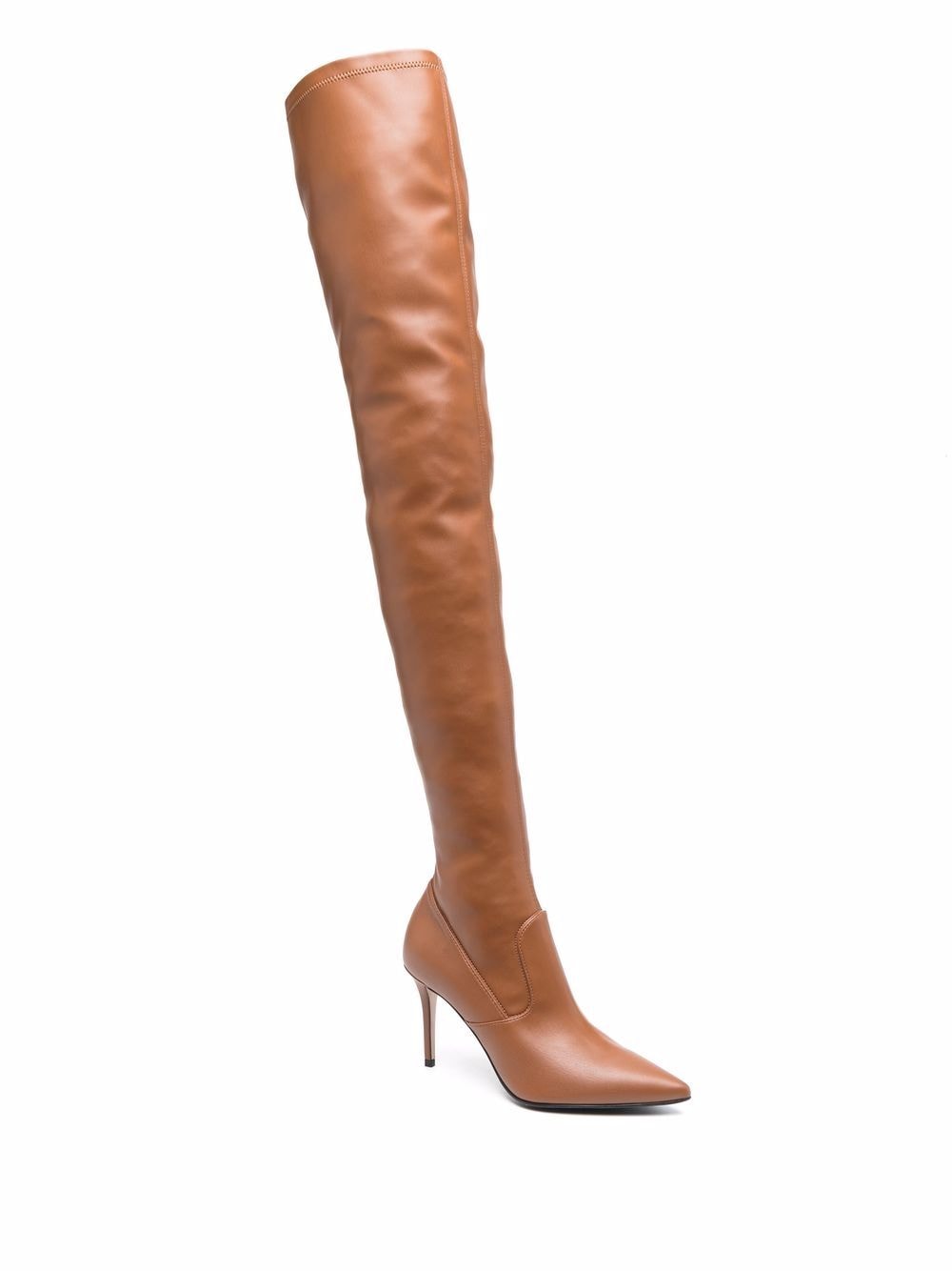 Shop Le Silla Eva Thigh-high Boots In Braun