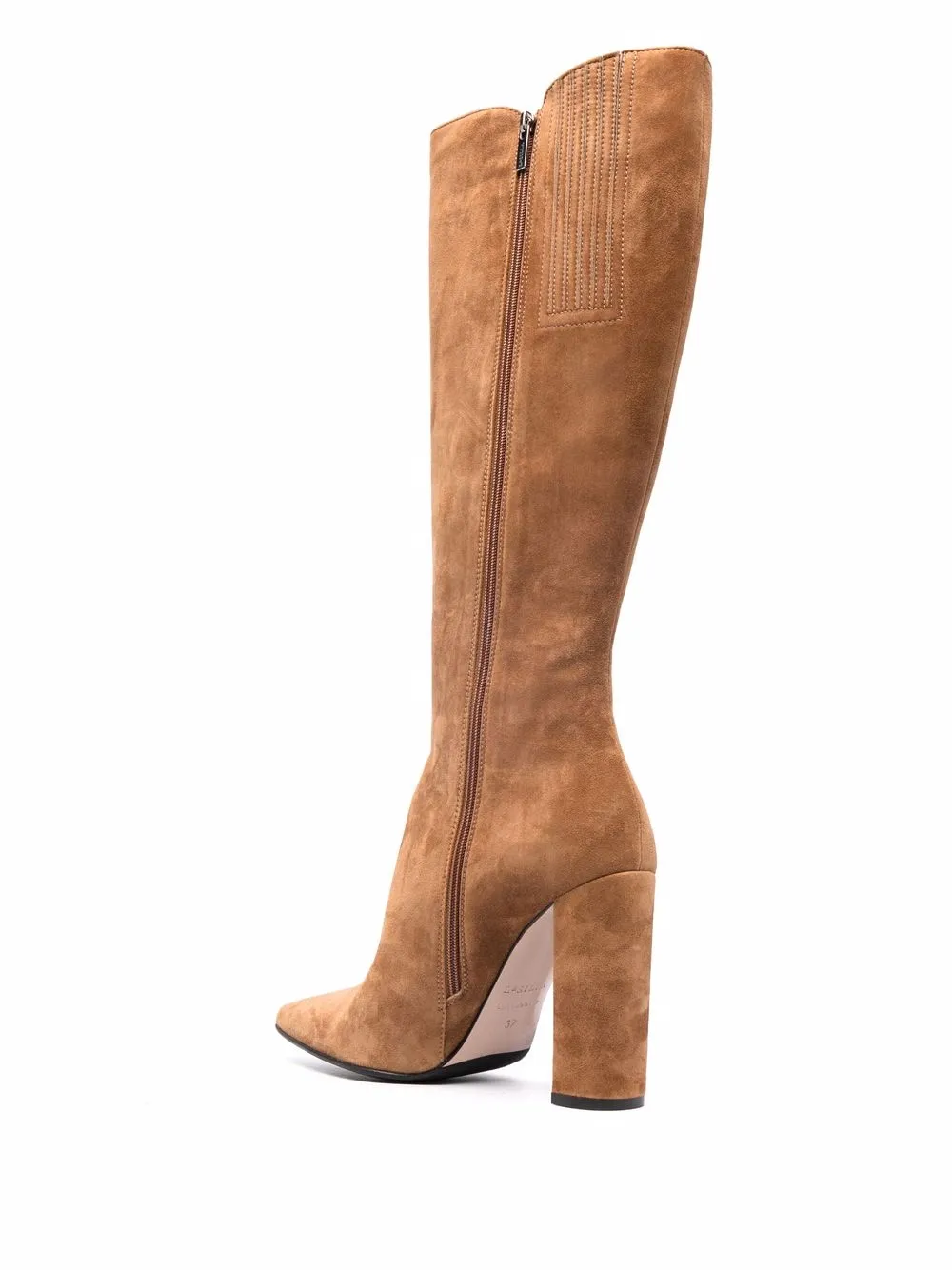 Le Silla Megan Block Heel Knee Boots In Braun