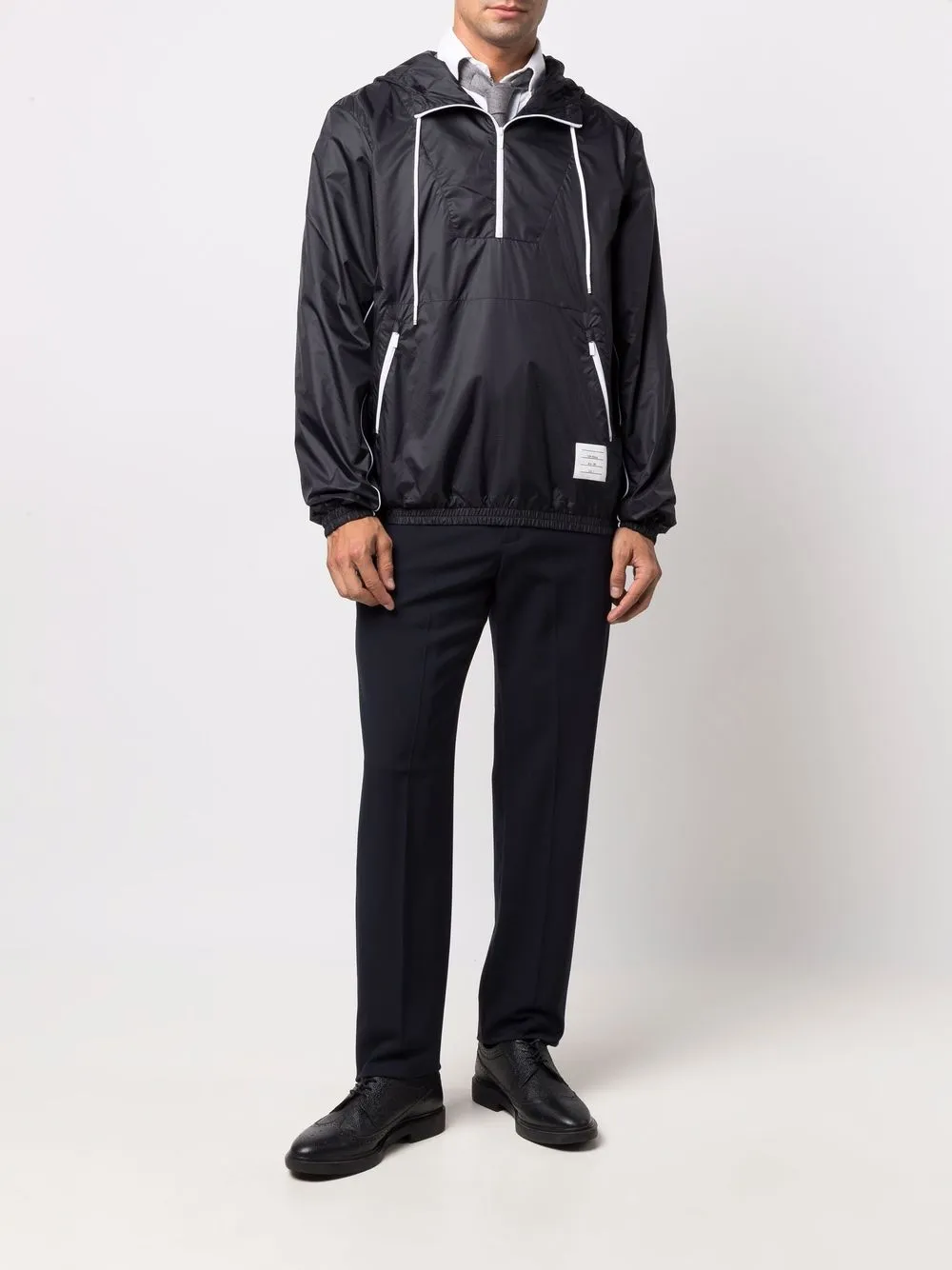 Thom Browne logo patch hooded jacket | Sport Jackets & Windbreakers | Image 2