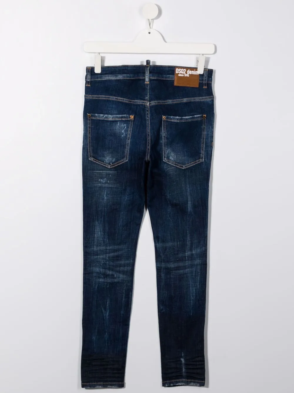 фото Dsquared2 kids джинсы с эффектом потертости