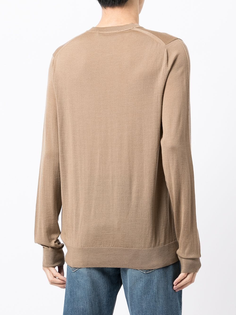 Shop Pringle Of Scotland Crew-neck Merino Jumper In Brown