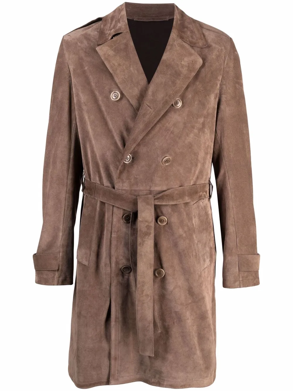 Salvatore Santoro double-breasted suede coat