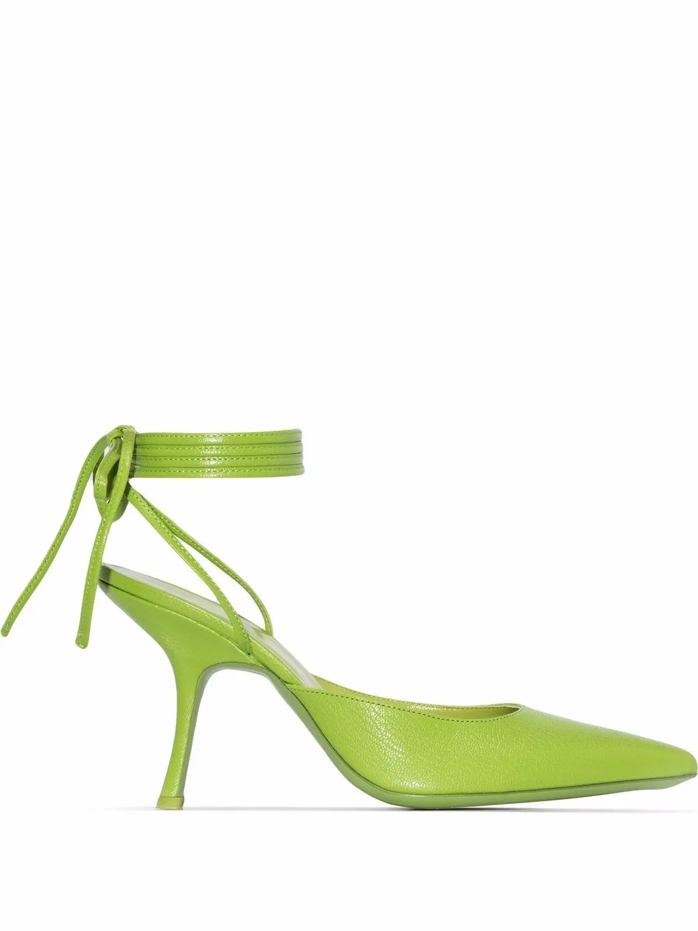 

BY FAR Jen 90mm leather pumps - Green