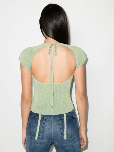 Isa Boulder Shield open-back Knitted Top - WakeorthoShops