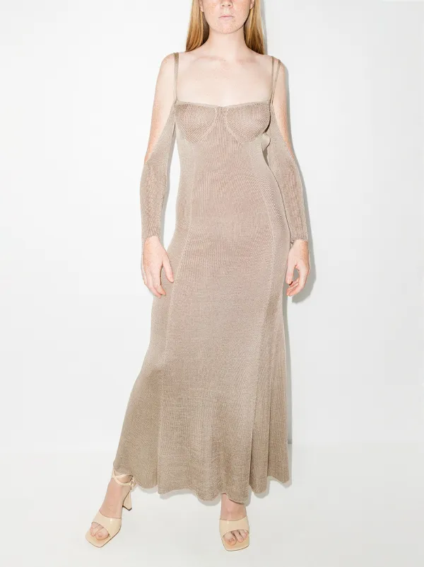 Shop Isa Boulder open-back knitted midi 