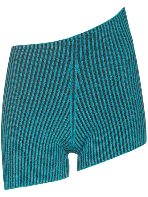 Isa Boulder Parallel asymmetric ribbed shorts
