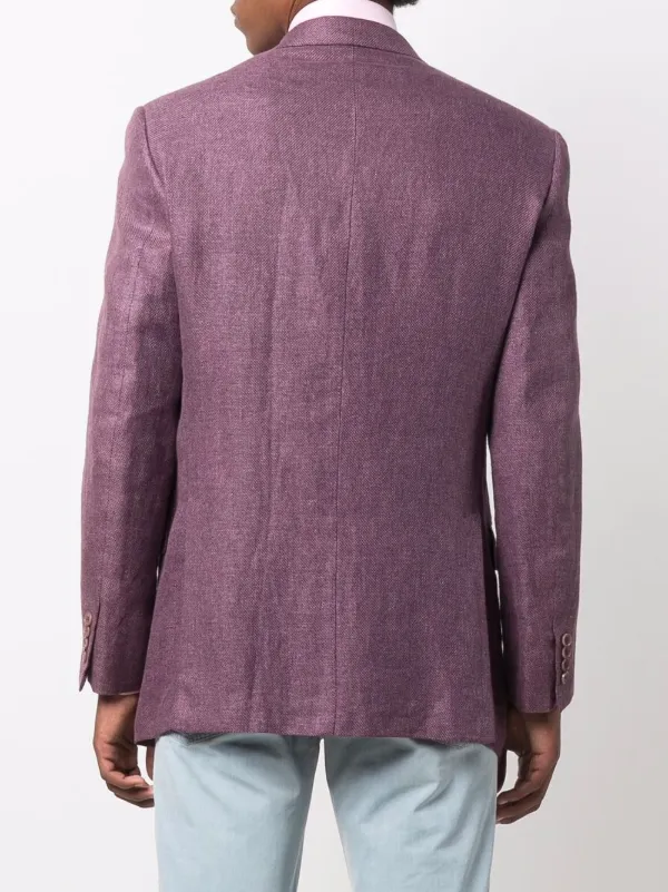 Purple linen online blazer